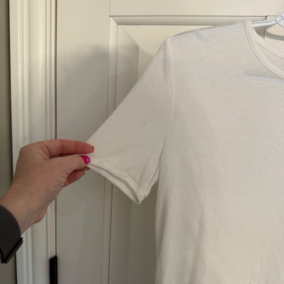 Agolde Abbie Slim Tee White 45314 - Picture 7 of 12